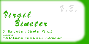virgil bineter business card